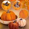 8 Piece Set for Halloween, Thanksgiving, and Fall Decorations, Realistic Faux Pumpkins for Festive Home Decor.